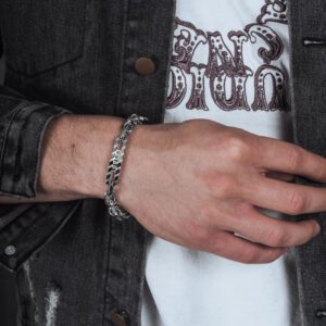 Interlock - Stainless steel cuban link bracelet